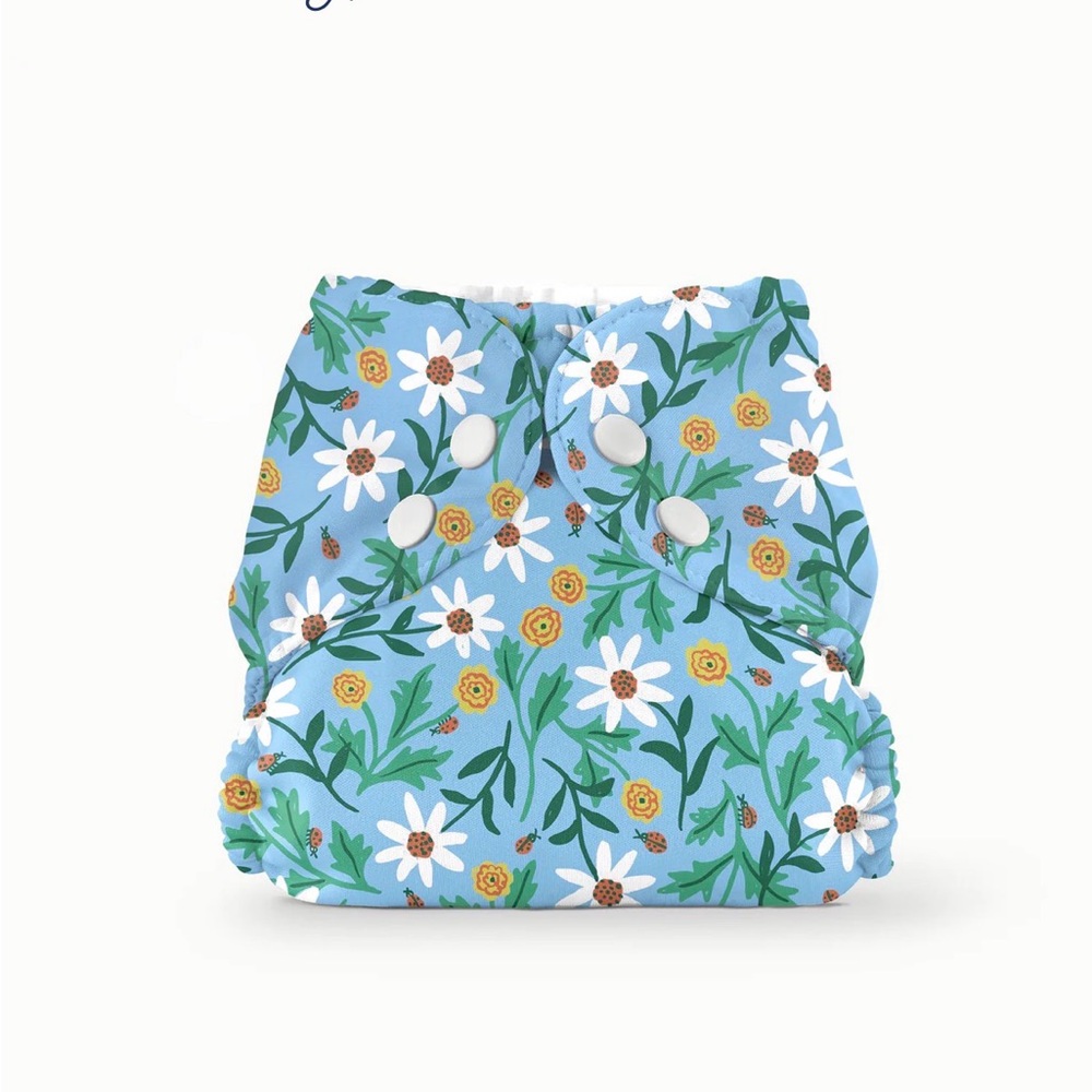 Floral Blue Esembly Diaper Cover